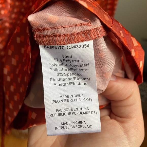 Anthropologie hutch Orange Geometric Blazer with Retro Flair - Picture 6 of 10